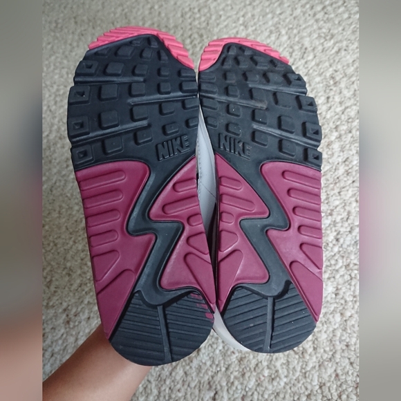 NIKE AIR MAX 90 white black dark beetroot DH1316-100 SIZE 7 - Picture 8 of 16